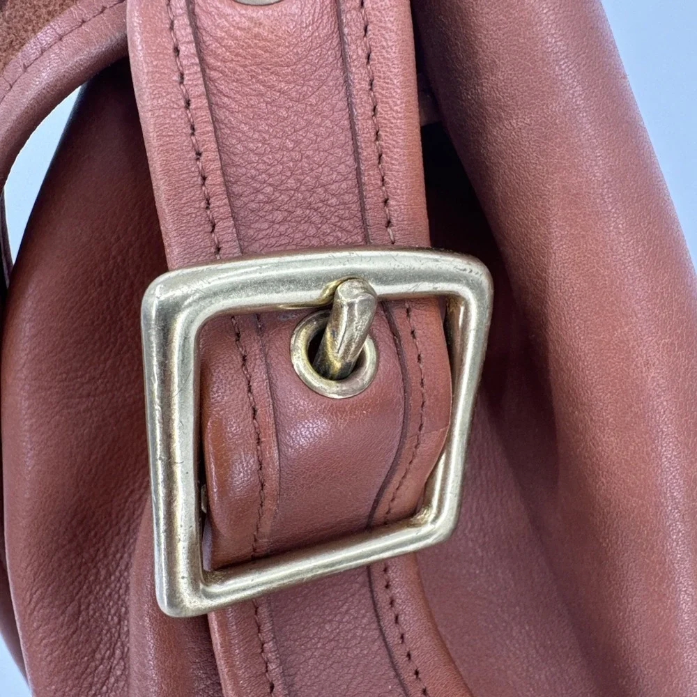 Vintage Coach Brown Leather Drawstring Bucket Bag 9952 Made in USA